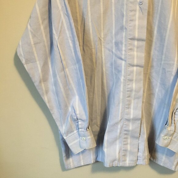 Vintage Canadian 100% Cotton Vertical Stripe Button Down Shirt - Picture 6 of 16